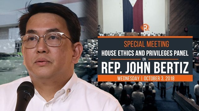 LIVE: House ethics and privileges panel holds special meeting on Bertiz controversies