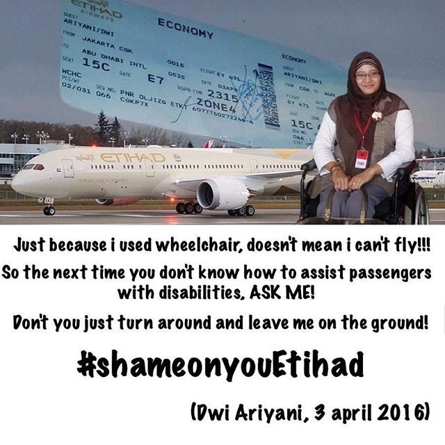 Etihad Airways kicks woman off plane for being disabled