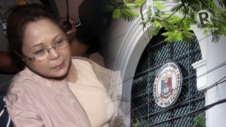 Gigi Reyes asks SC to nullify arrest warrant