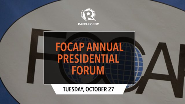 LIVE: The FOCAP annual presidential forum