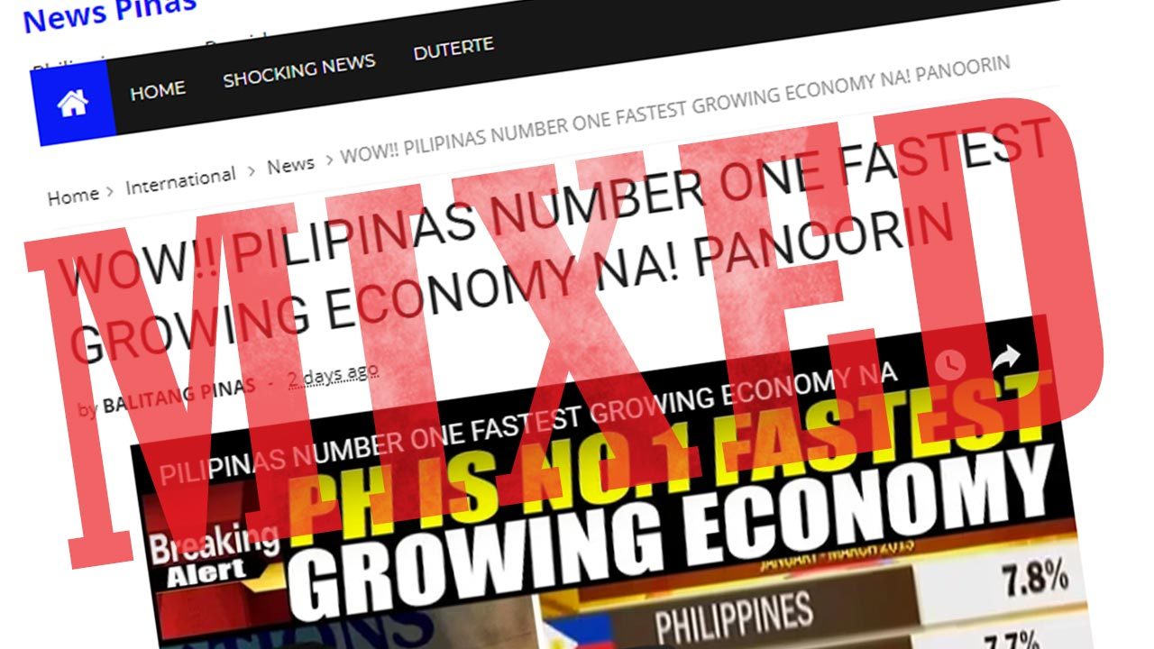 MISLEADING: Philippines now ‘number one fastest growing economy’