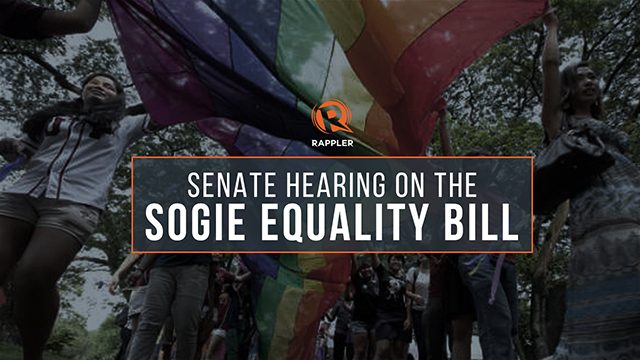 WATCH: Senate hearing on the SOGIE equality bill