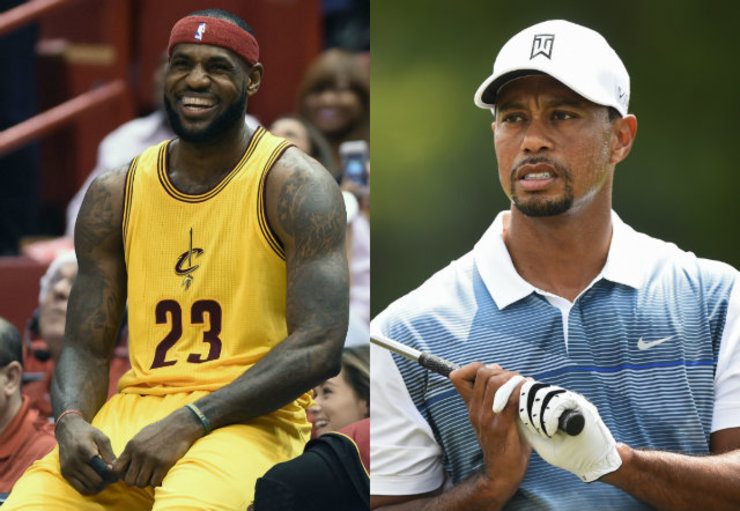 NBA star LeBron, golf icon Woods celebrate birthdays