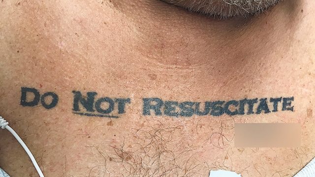 . man's tattoo leaves doctors with life-or-death dilemma