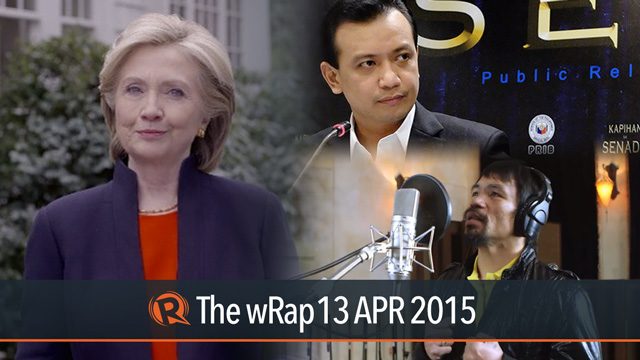 Hillary for US president, Trillanes on Binay bribe, Pacman music video | The wRap