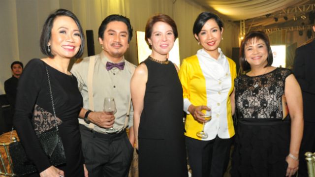CELEBRATION. Sun Life's top executives with the leading stars of the cast celebrate a successful show.  