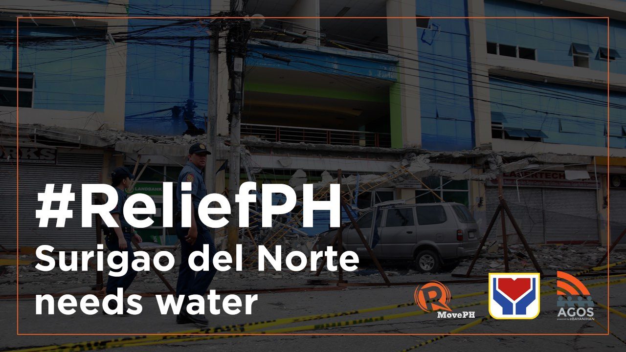 #ReliefPH: Donate to provide water for quake-hit Surigao