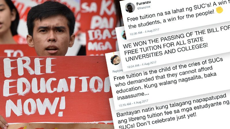 Netizens celebrate the signing of the Free Education bill into law