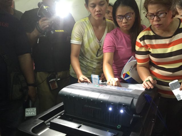 Comelec tests voting machines one last time