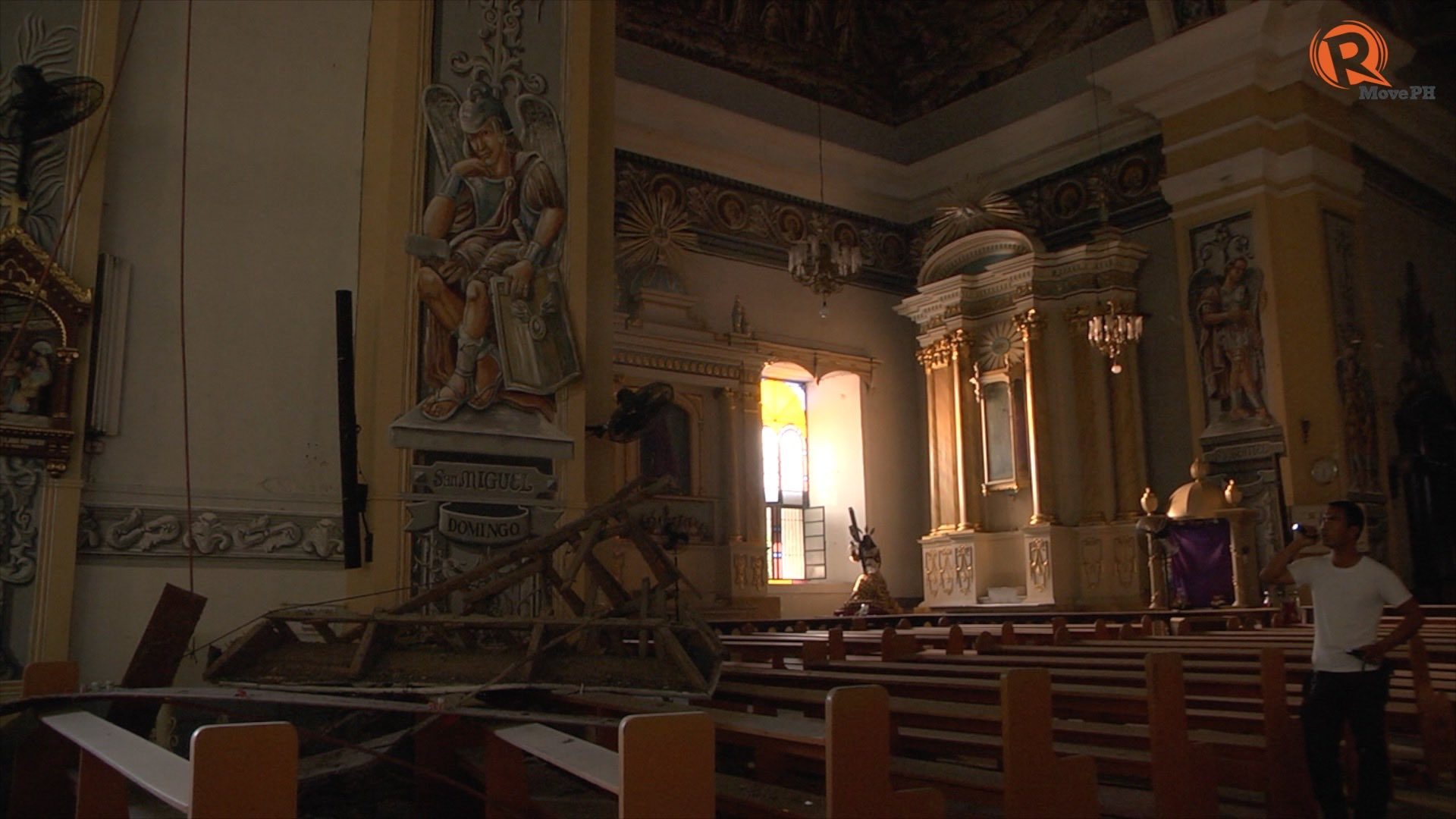 WATCH: Inside the damaged Batangas basilica