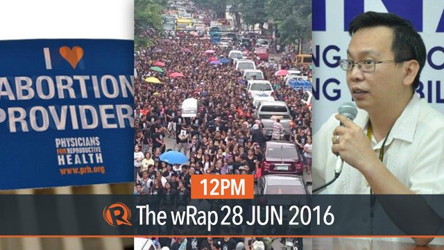 Drugs in PH, Comelec on Bautista, abortion victory | 12PM wRap