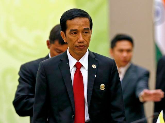 HUT BHAYANGKARA. Presiden Joko "Jokowi" Widodo menghadiri peringatan ke-70 HUT Bhayangkara di Mabes Polri pada Jumat, 1 Juli. Foto oleh EPA 