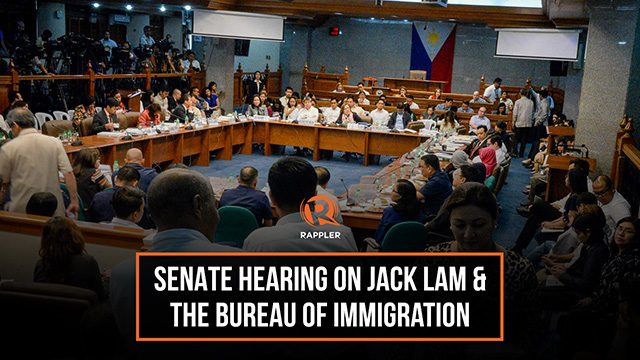 LIVE: Senate hearing on Jack Lam and the Bureau of Immigration