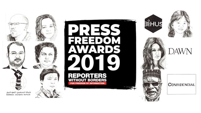 RSF announces nominees for Press Freedom Awards 2019