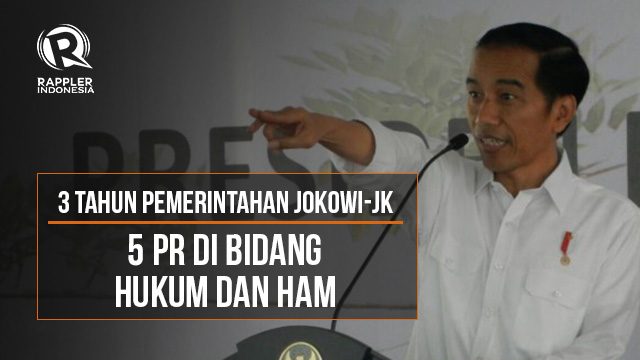 Tiga Tahun Jokowi-JK: 5 PR di bidang hukum dan HAM