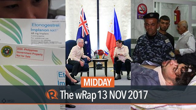 Duterte meets Turnbull and Bolkiah, Implanon and Implanon NXT, Iran-Iraq quake | Midday wRap