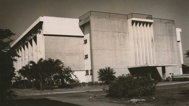A 1970's photograph of the Science and Humanities Building of the Diliman PSHS campus. Photo from PSHS Main Campus Website.
