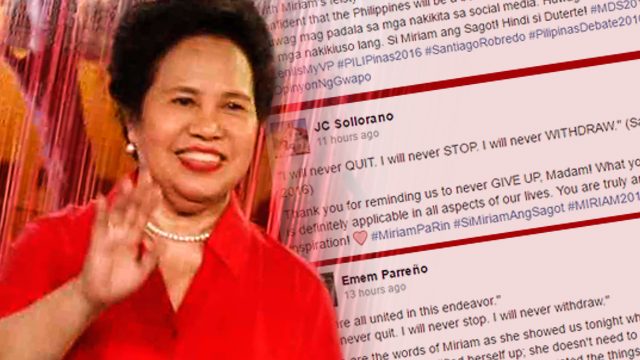 Despite pauses in debate, Miriam still ‘strong’ bet among youth