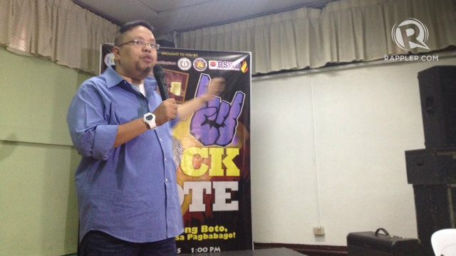 YOUTH POWER. Comelec spokesman James Jimenez encourages the Filipino youth to register and exercise their power in the 2016 elections.   