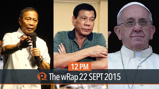 Binay’s campaign, Duterte’s announcement, Pope in the US | 12PM wRap