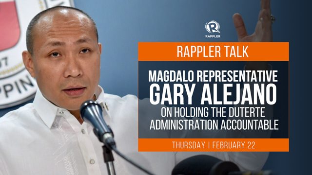 Rappler Talk: Gary Alejano on holding the Duterte administration accountable