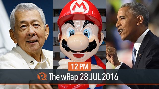 Yasay, Obama on Clinton, Nintendo | 12PM wRap