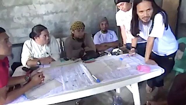 PLANNING THE ATTACK. Screenshot of a video the military recovered from a Maute safe house showing them planning an attack in Marawi City. 