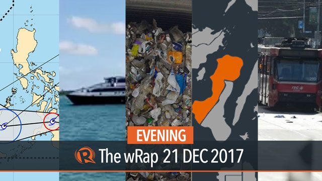 Tropical storm Vinta, Ferry sinks in Quezon, Pimentel on Canada trash | Evening wRap