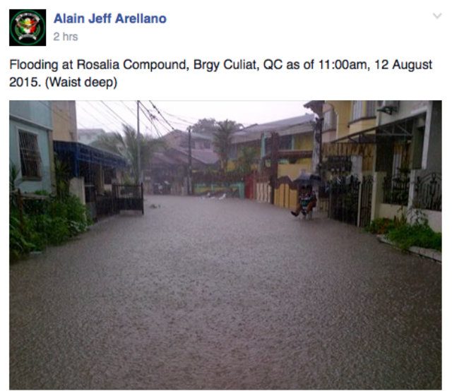 Netizen melaporkan banjir di Metro Manila