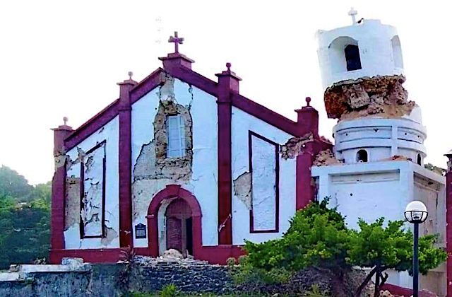 DAMAGED. The Sta Maria de Mayan Church was built in 1888. Photo from PIA Region 2 