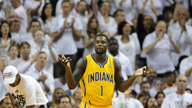 Lance Stephenson's on-court antics may have been a distraction to the Pacers over the second half of the season, leaving his future with the organization uncertain. Photo by Rhona Wise/EPA