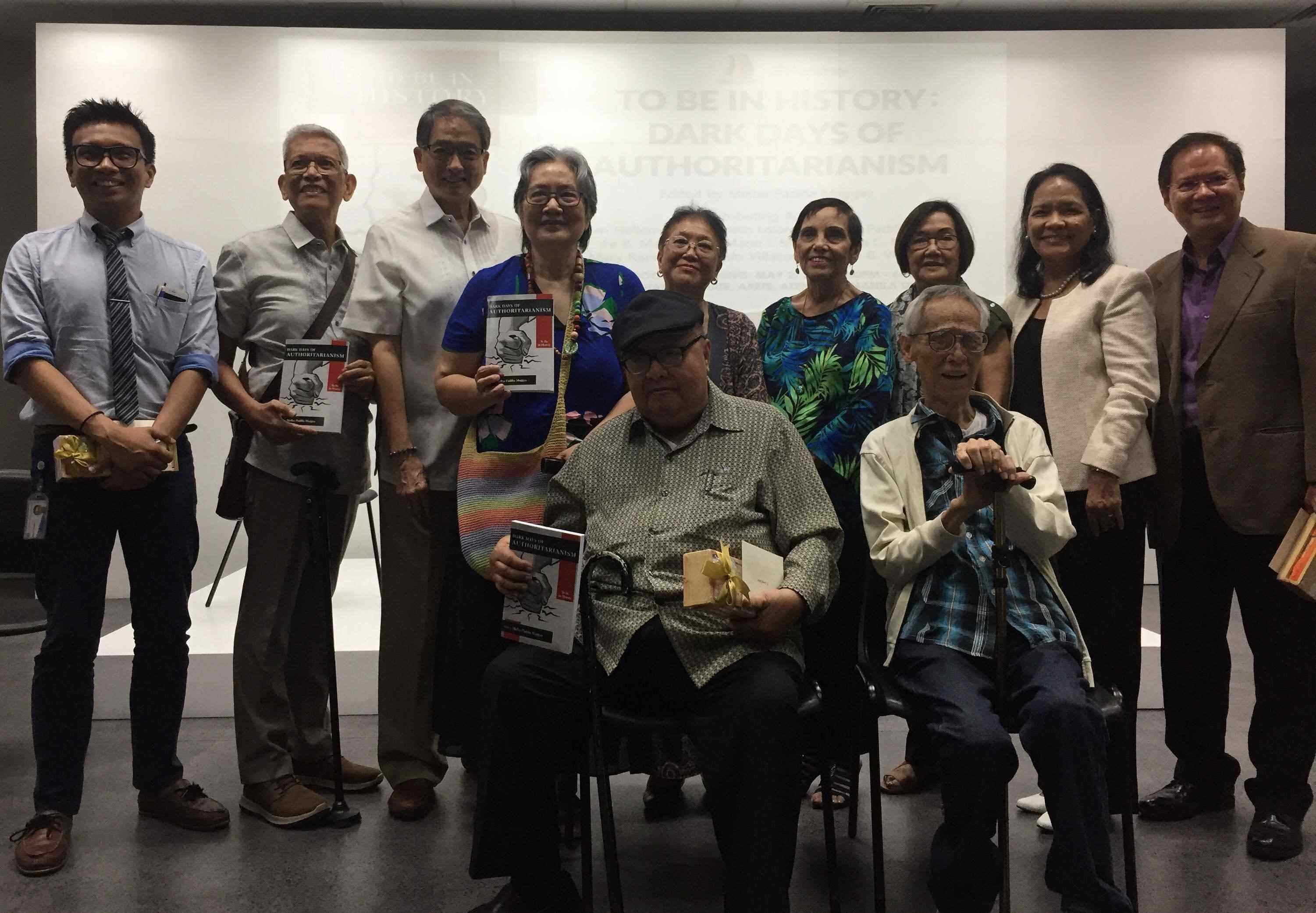 PRIDE. Contributing authors together with guest speakers proudly present the book during the launch on May 2, 2019, at Ateneo's Arete. Photo by Maria Gabriela Aquino/Rappler   