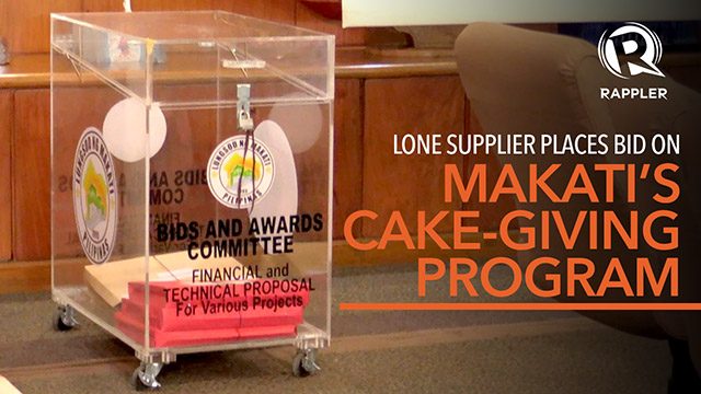 Lone supplier places bid on Makati’s cake-giving program
