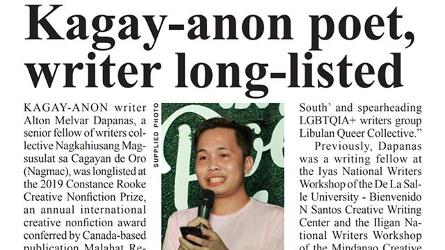 Cagayan de Oro writers’ group removes writer with false credentials