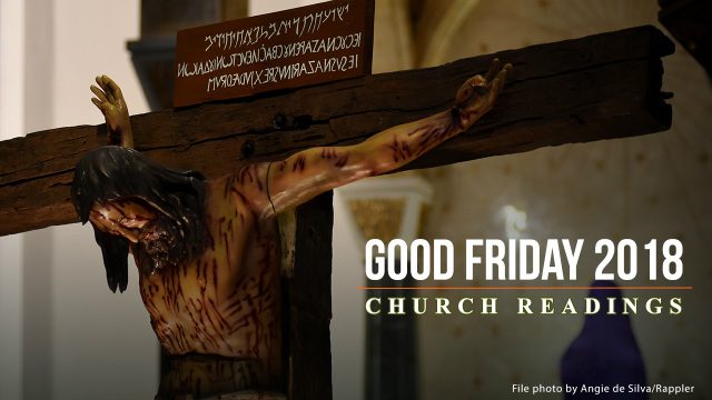 Holy Week 2018: Readings at the Good Friday service