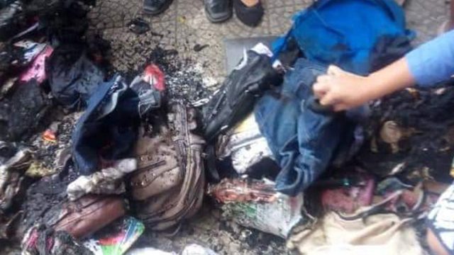 VIRAL: School official burns students’ bags as punishment