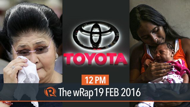 Pope on Zika and contraceptives, Marcos wealth, Toyota | 12PM wRap