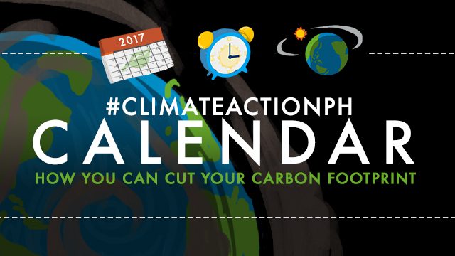 #ClimateActionPH Calendar: How you can cut your carbon footprint