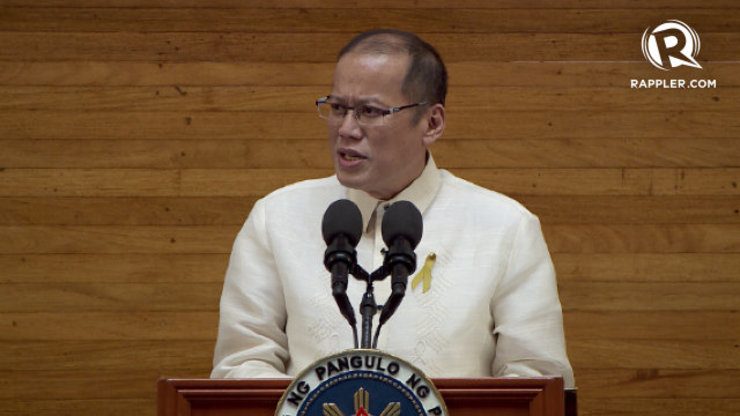 GRATITUDE. President Aquino expressed gratitude toward OFWs during his 5th SONA. Photo by Rappler