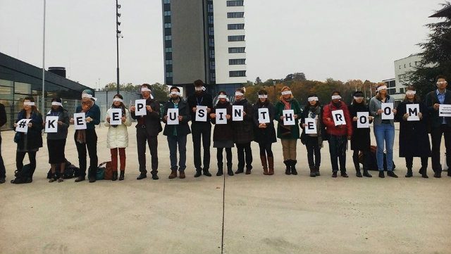 #KeepUsInTheRoom: Civil society protests lockdown of Bonn climate negotiations
