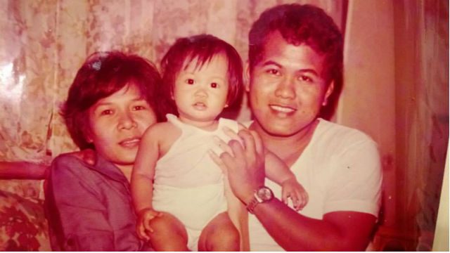 BEAUTY. The author as a baby with her mother and father in Makati City. 