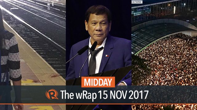 Duterte on Trudeau, MRT3 accident, ASEAN music festival canceled | Midday wRap