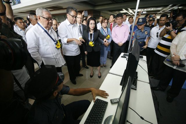 MODERNIZING COURTS. Chief Justice Sereno attends the launch of the Justice Zone Project, a joint effort of the Supreme Court, justice department and the Quezon City government to improve the criminal justice system. File photo by Ben Nabong/Rappler 