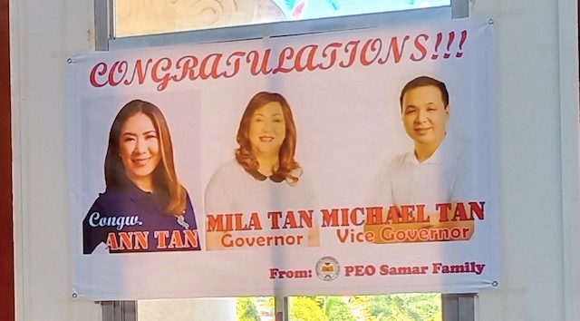 Samar poll officials probe congratulatory poster for Tans in canvassing area