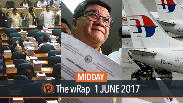 Lorenzana, House of Representatives, Malaysian Airlines | Midday wRap