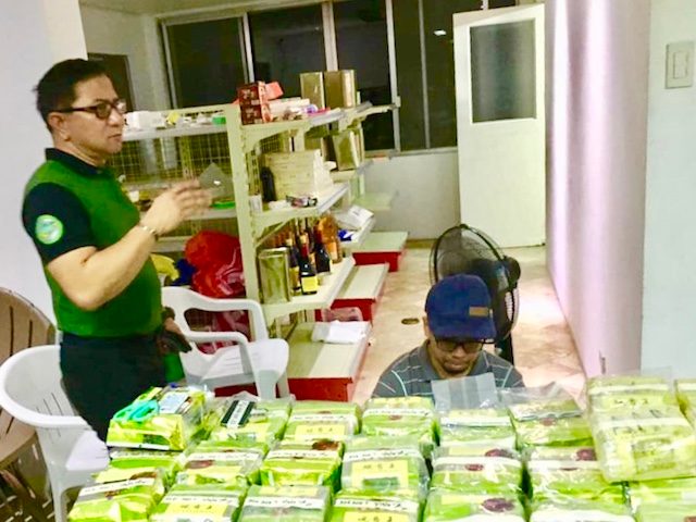 'FAKE STORE.' A store is set up inside the Ayala Alabang home supposedly as a diversion from drug shipments facilitated inside the house. PDEA photo 