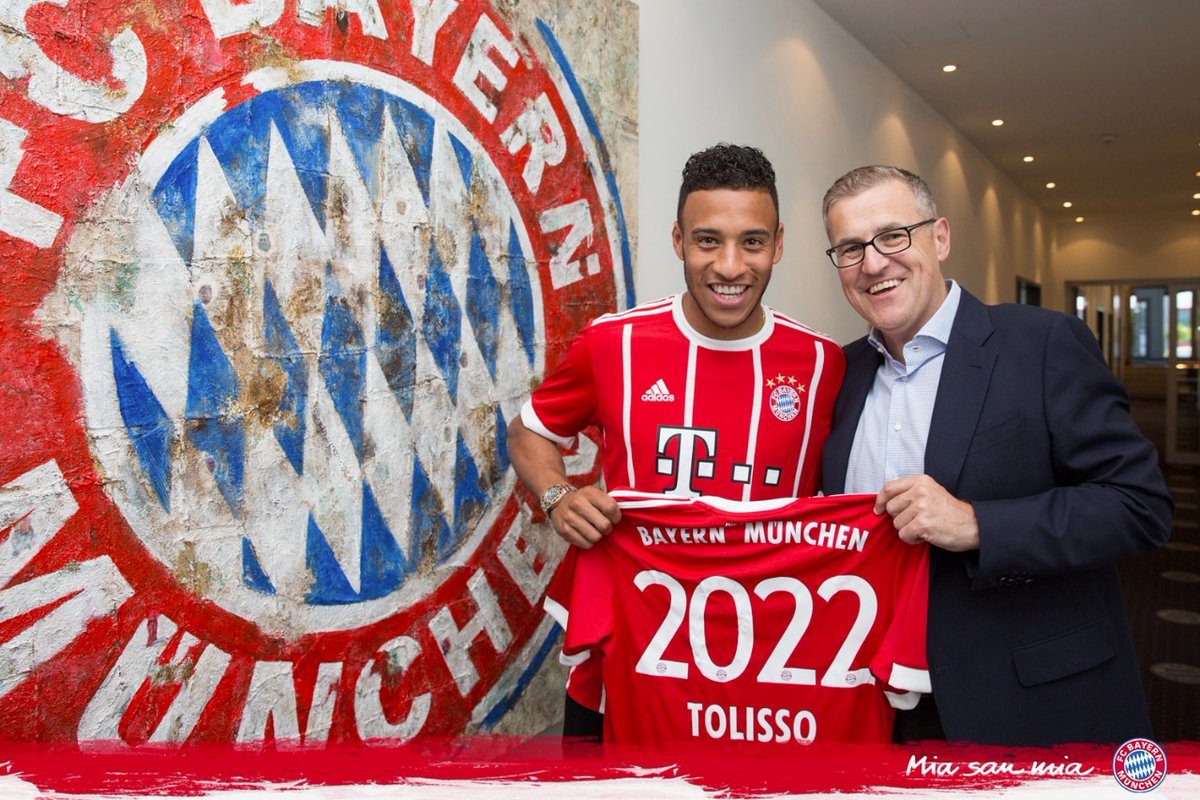 Corentin Tolisso resmi menjadi pemain Bayern Munchen. Foto diambil dari @FCBayern/twitter 
