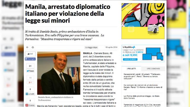 ‘No special treatment’ for Italian diplomat