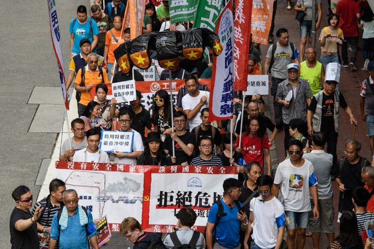 Protest in Hong Kong over China suppression