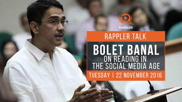 Rappler Talk: Bolet Banal on reading in the social media age